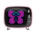 Divoom TIVOO Bluetooth v5.0 Lautsprecher mit Smart Pixel Art Display, Farbe:pink