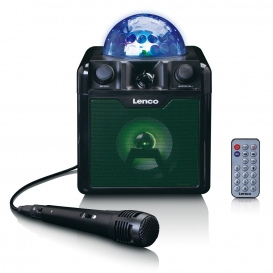 More about Lenco BTC-055BK - Karaoke Lautsprecher mit Bluetooth und Mikrofon - Diskokugel - integrierter Akku