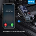 Nulaxy Car Bluetooth Sender, Bluetooth Autoradio Adapter ​starkem Mikrofon 1,8 Zoll Farbbildschirm QC3.0 Musikplayer