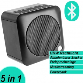 More about 5in1 Mobiler Bluetooth Steckdosenradio Lautsprecher UKW NFC Box + Powerbank NEU