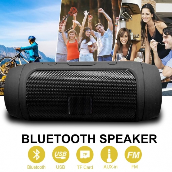 Bluetooth Lautsprecher, 30W kabelloser Lautsprecher Wasserdichter IPX6 Tragbarer Bluetooth 5.0, 360° TWS Stereo Sound, Kabellos 