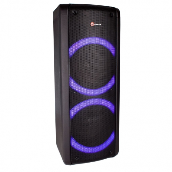 N-Gear LGP72 Let’s go Party Bluetooth Lautsprecher | Soundsystem mit Karaoke Mikrofon, Disco-LEDs, Powerbank-Funktion & 450 Watt