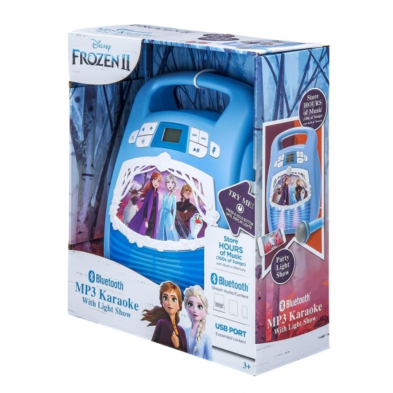 eKids Frozen 2 MP3 Karaoke With Light Show - Spielzeug-Karaoke-Set - Blau - Junge/Mädchen - Frozen 2 eKids