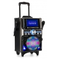 auna Pro DisGo Box 360 - Party Karaokeanlage, Karaoke-Player, 350 Watt max. 2 x Mikrofon, HDMI, Bluetooth, USB, Tablet-Halterung