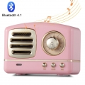 Retro Bluetooth Lautsprecher,  tragbares Radio Starke Bassverstärkung, Laute Lautstärke, Bluetooth 4.1, AUX TF-Karte