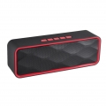 Ultra laute Bluetooth-Lautsprecher mit hohem Bass Tragbare drahtlose 3D-Stereo-FM für den Außenbereich Rot