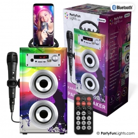 More about PartyFunLights Bluetooth Karaoke-Party-Lautsprecher - Mikrofon - Fernbedienung