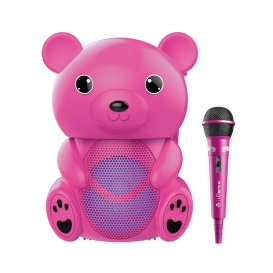 More about iDance Funky Bear Party-Lautsprecher - Karaoke-Set für Kinder - mit Mikrofon und Disco-licht