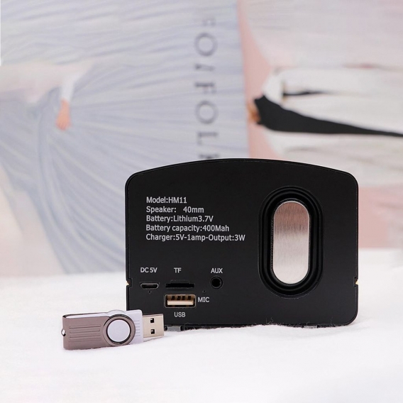 Optizium Tragbarer Retro Radio Rosa - 3W - 400 mAh - Bluetooth-Lautsprecher Soundbox Musikbox - Stereo Lautsprecher AUX-IN USB S