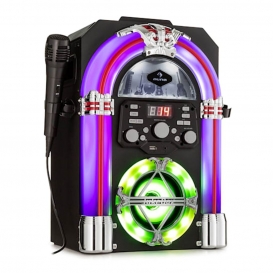 More about auna Arizona Sing Jukebox Mini - Musikbox Retro mit CD-Spieler, Jukebox Retro mit Bluetooth, LED-Beleuchtung, Radio, USB-Port, M
