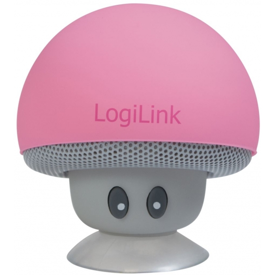 LogiLink Bluetooth Mini-Lautsprecher "Mushroom" pink