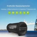AKAI Bluetooth-Lautsprecher mit großem 3“ Bass-Treiber Indoor/Outdoor SD Karte USB 3,5mm AUX, FM-Radio Tragbare Box für Draußen,
