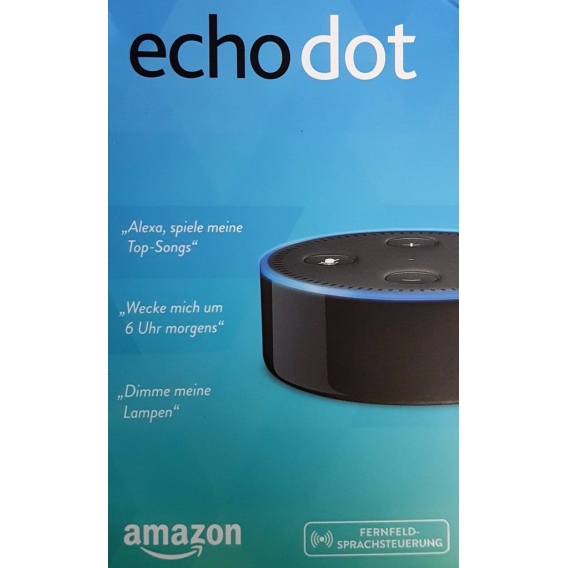 Amazon Echo Dot (2. Generation), Sprachsteuerung, Schwarz