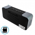 Bluetooth-Lautsprecher mit Radioweckerfunktion, Blaupunkt - Silber / Schwarz