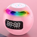 Wecker Radio mit Bluetooth-Lautsprecher, für und Tablets für Mädchen, Schlafzimmer Farbe Pink B.