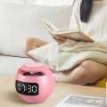 Wecker Radio mit Bluetooth-Lautsprecher, für und Tablets für Mädchen, Schlafzimmer Farbe Pink B.