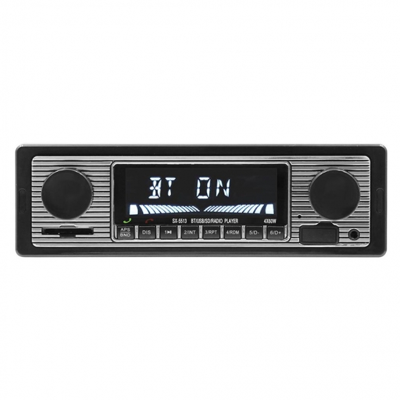 Autoradio MP3-Player UKW-Radio Bluetooth-Lautsprecher AUX IN SD-Karte / U-Platte Musikwiedergabe【Schwarz】
