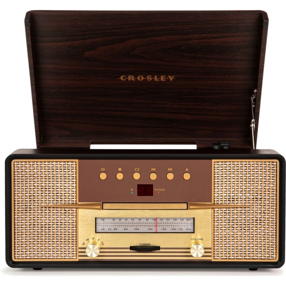 Crosley Rhapsody CR7016A CD-Kompaktanlage, 1 Lautsprecher, CD, Plattenspieler, Bluetooth