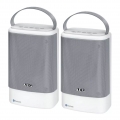 AEG Bluetooth Lautsprecher-Set BSS 4833 Weiß und Grau