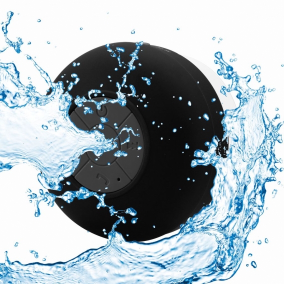 Neu Wireless Bluetooth Wasserdichter Musiklautsprecher -Tragbarer Lautsprecher in Ihrer Dusche Schwarz