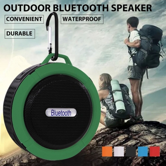 C6 tragbarer wasserdichter Mini-Stereolautsprecher TF Wireless Bluetooth-Lautsprecher Silbergrau 185g