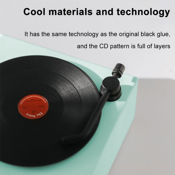 Plattenspieler,  Vintage Plattenspieler mit 3-Gang Bluetooth Vinyl Player LP Plattenspieler eingebautem Stereolautsprecher, AM /