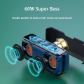 60W Super Bass Bluetooth 5.0 Typ C TWS TF Stereo Surround Outdoor Wasserdichter Langzeitlautsprecher Bluetooth-Lautsprecher