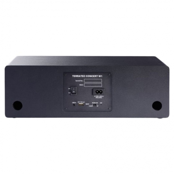 TERRATEC CONCERT W 1 black Wifi Lautsprecher Piano  DLNA und AirPlay 2 x 10 Watt RMS Leistung