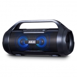 More about AKAI Bluetooth-Lautsprecher Aktiv, mit 15W, 2 Subwoofer, analoges Audio, 3,5mm-Klinke, AUX, Bluetooth, Sprachassistent, : IPX5, 