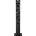 NGS Sky Charm - 50W Bluetooth Sound Tower mit Fernbedienung, Optischem Eingang, USB, FM Radio und AUX IN (Schwarz)