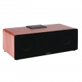 12W Bluetooth Lautsprecher echtes Holzgehäuse Akku passiver Bass Speaker USB MP3 AUX Radio