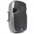 SkyTec SPJ1500Aktive PA Box 2-Wege-Lautsprecher (400W RMS, 38cm Subwoofer, ABS-Gehäuse) schwarz